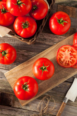 Raw Organic Red Beefsteak Tomatoes