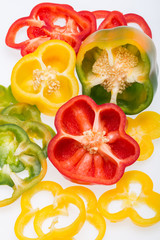 sweet pepper isolated on white background