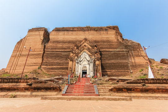 The Mingun Pahtodawgyi ancient temple in Mandalay, Myanmar