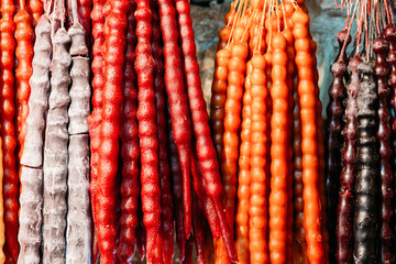 Churchkhela Is A Traditional Georgian Sausage-shaped Candy.