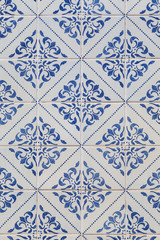 traditional azulejos tiles on facade