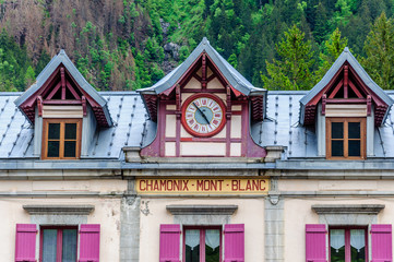 Détail de la gare du Montenvers à Chamonix