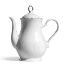 white teapot isolated