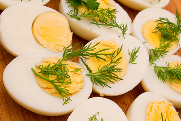 boiled eggs with dill