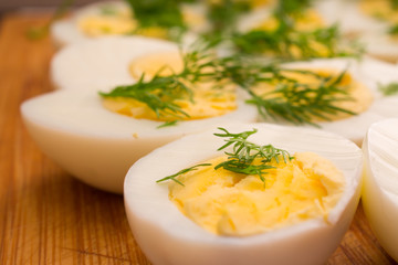 boiled eggs with dill