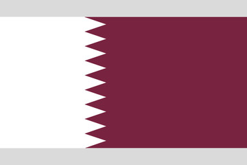 Obraz premium Qatar flag official right proportions, vector illustration