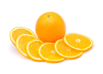 Orange fruit isolated on white background