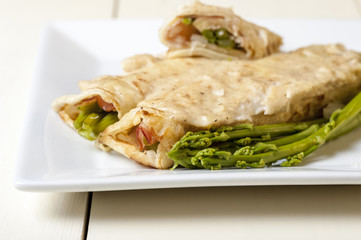 pancakes with asparagus