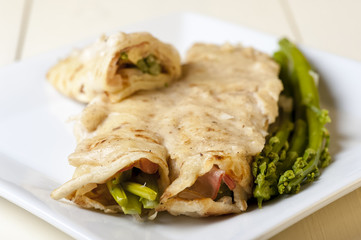 pancakes with asparagus