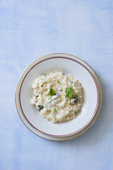 Gorgonzola and Basil risotto