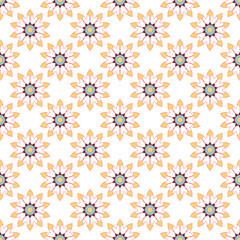Seamless Pattern. Abstract flowers