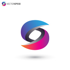 Abstract Letter S Vector Logo