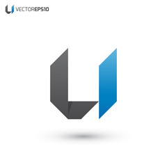 Abstract Letter U Vector Logo