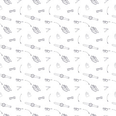 hand-drawn hipster's doodles collection. dandy style