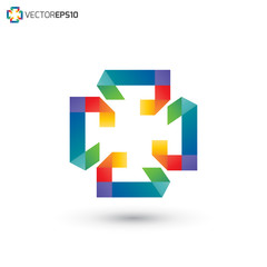 Fototapeta premium Abstract Flower Spectrum Logo