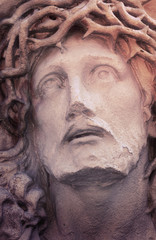 Face of Jesus Christ (statue, styled vintage)