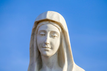 Obraz premium Statue Of Holy Mary Of Medjugorje - apparition hill