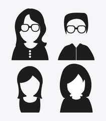 People design. Avatar icon. White background, vector