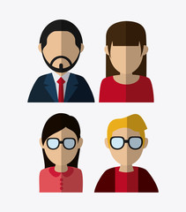 People design. Avatar icon. White background, vector