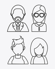 People design. Avatar icon. White background, vector