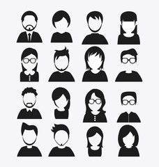 People design. Avatar icon. White background, vector