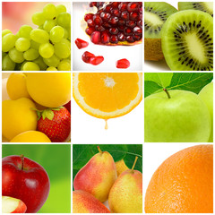 colorful fruit collage