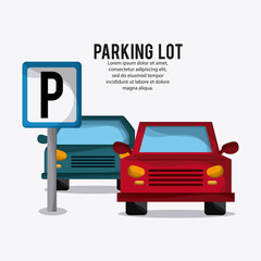 Fototapeta premium Parking lot design. Park icon. White background , vector graphi