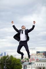 Portrait of a cheerful businessman