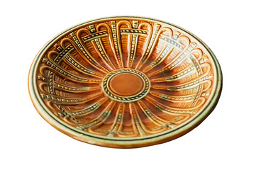 Ethnic plate isolated on a white background