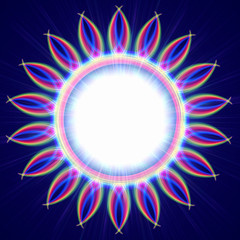 rainbow colorful lights round circle