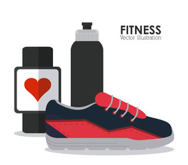 Fitness design. Gym icon. Flat illustration, sport vector graphic