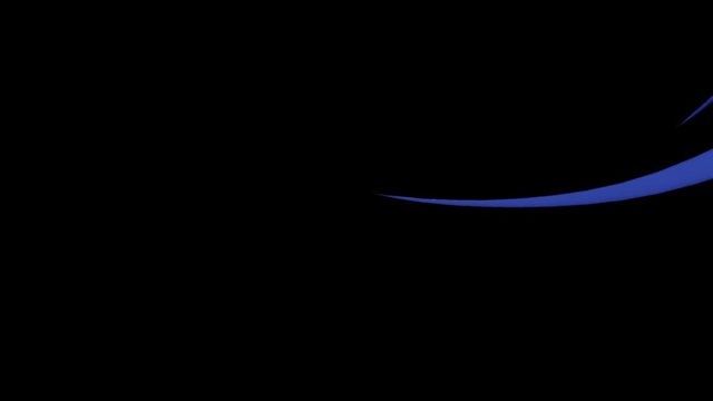 Blue ribbons motion design (transition, with alpha)