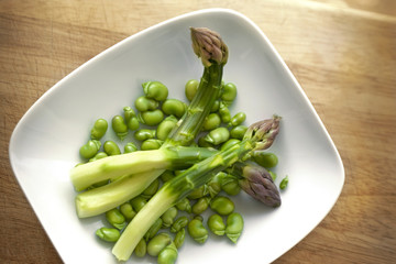 Asparagus and peas