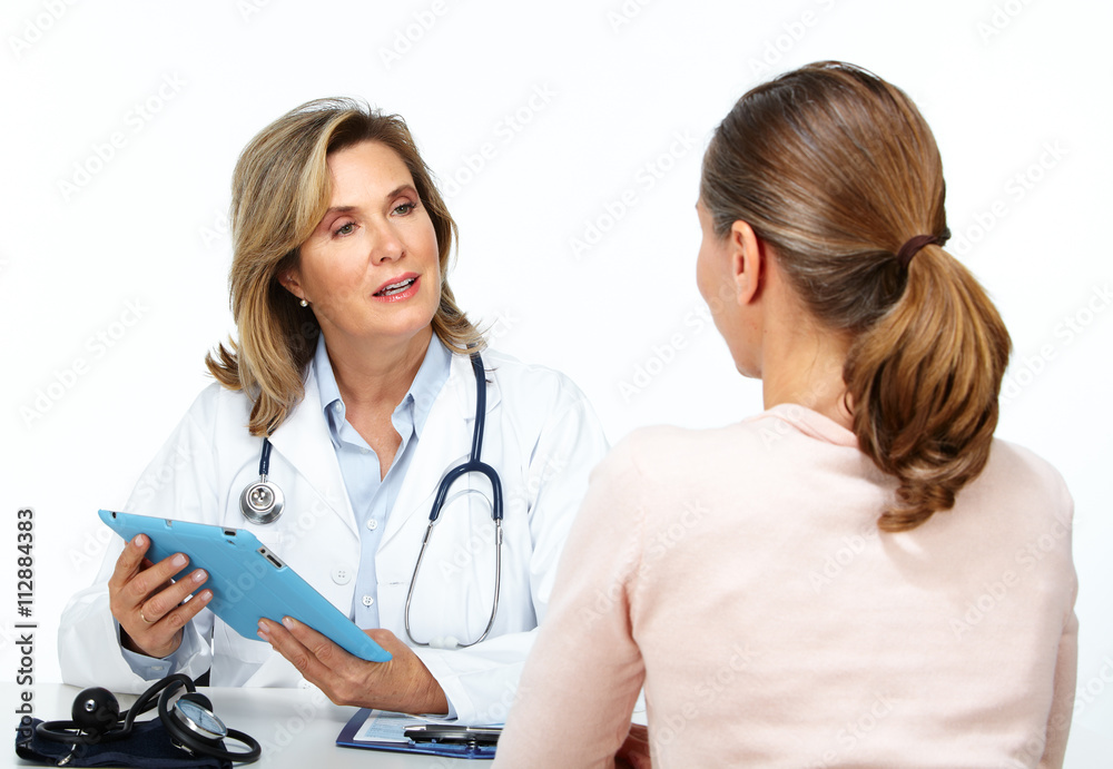 Canvas Prints Mature medical doctor woman and patient.