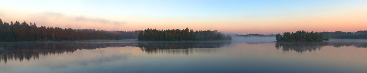 panorama of wood lake