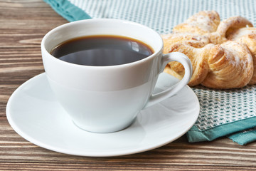 Black coffee and brioche