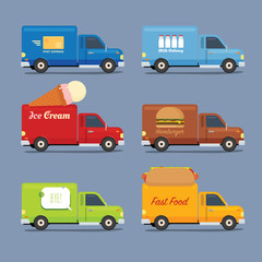 Van Truck icon with different color and variation