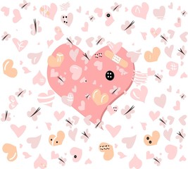 corazones decorados con detalles