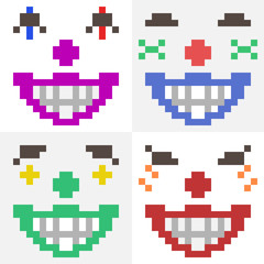 pixel art clown