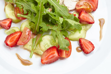 chicken fillet with salad