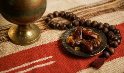 Ramadan traditional islam photo set background.