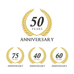 Anniversary  label. Anniversary decorative 