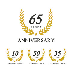 Anniversary  label. Anniversary decorative 