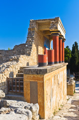 Details of Knossos palace near Heraklion, island of Crete, Greece