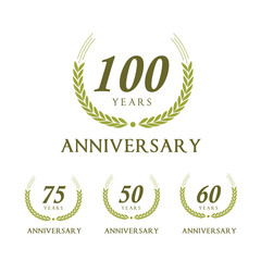 Anniversary  label. Anniversary decorative 