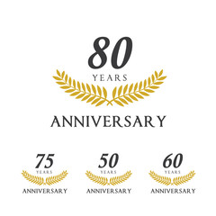 Anniversary  label. Anniversary decorative 