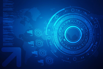 2d illustration technology background