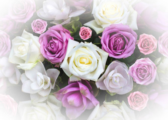 beautiful flowers made with color filters 