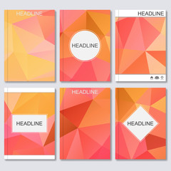 Science vector background. Modern vector templates for brochure, flyer, cover magazine or report in A4 size. Abstract geometric background with triangles. Vector illustration