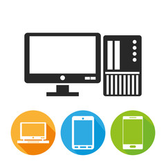 Device design. Gadget icon. White background